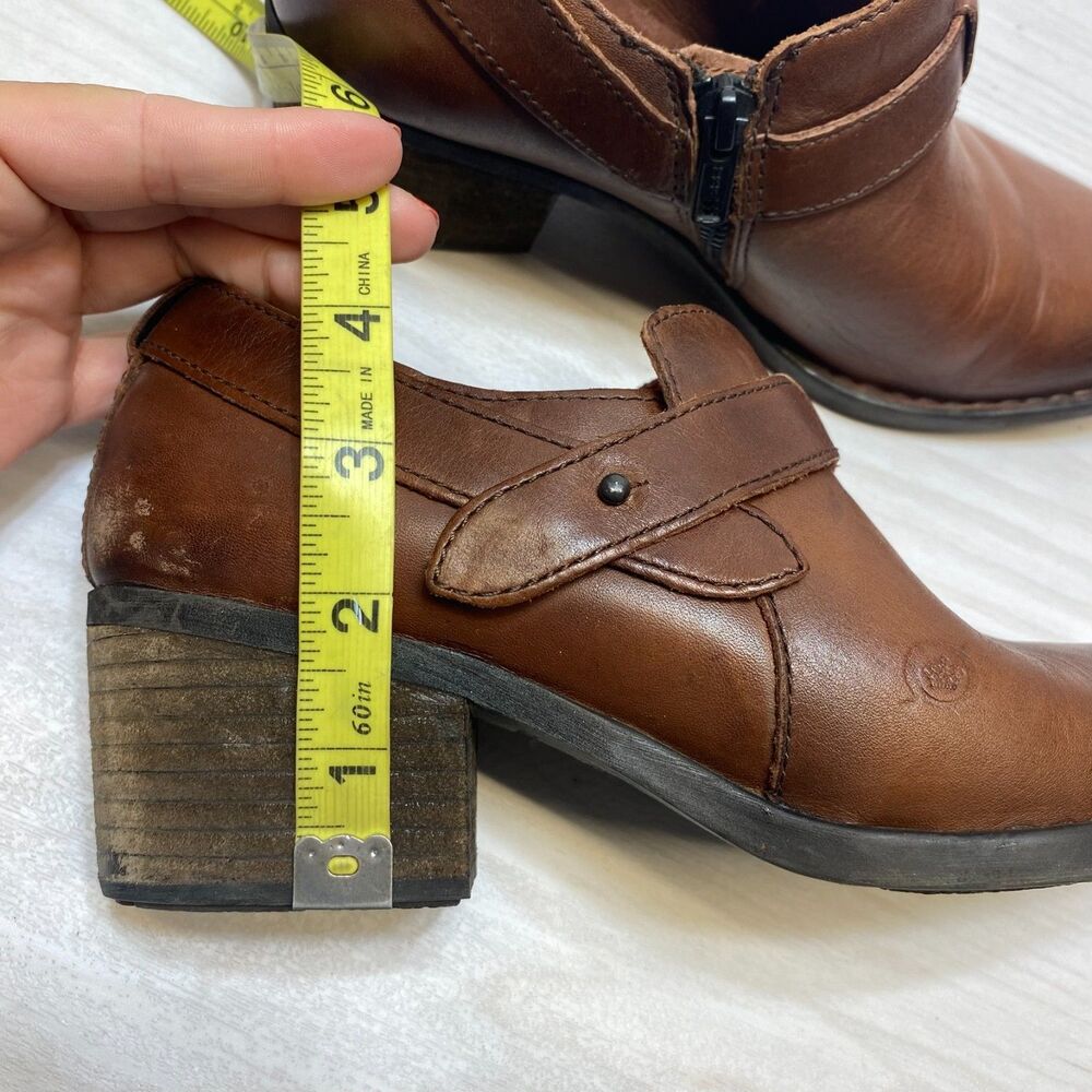 Born Timmons‎ Ankle Boots Women’s Size 8.5M Brown Leather Block Heel Comfort - Picture 10 of 10